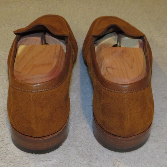 Edward Green x Leffot Buckingham Tobacco Suede Unlined Loafers 8E NWB main image 7